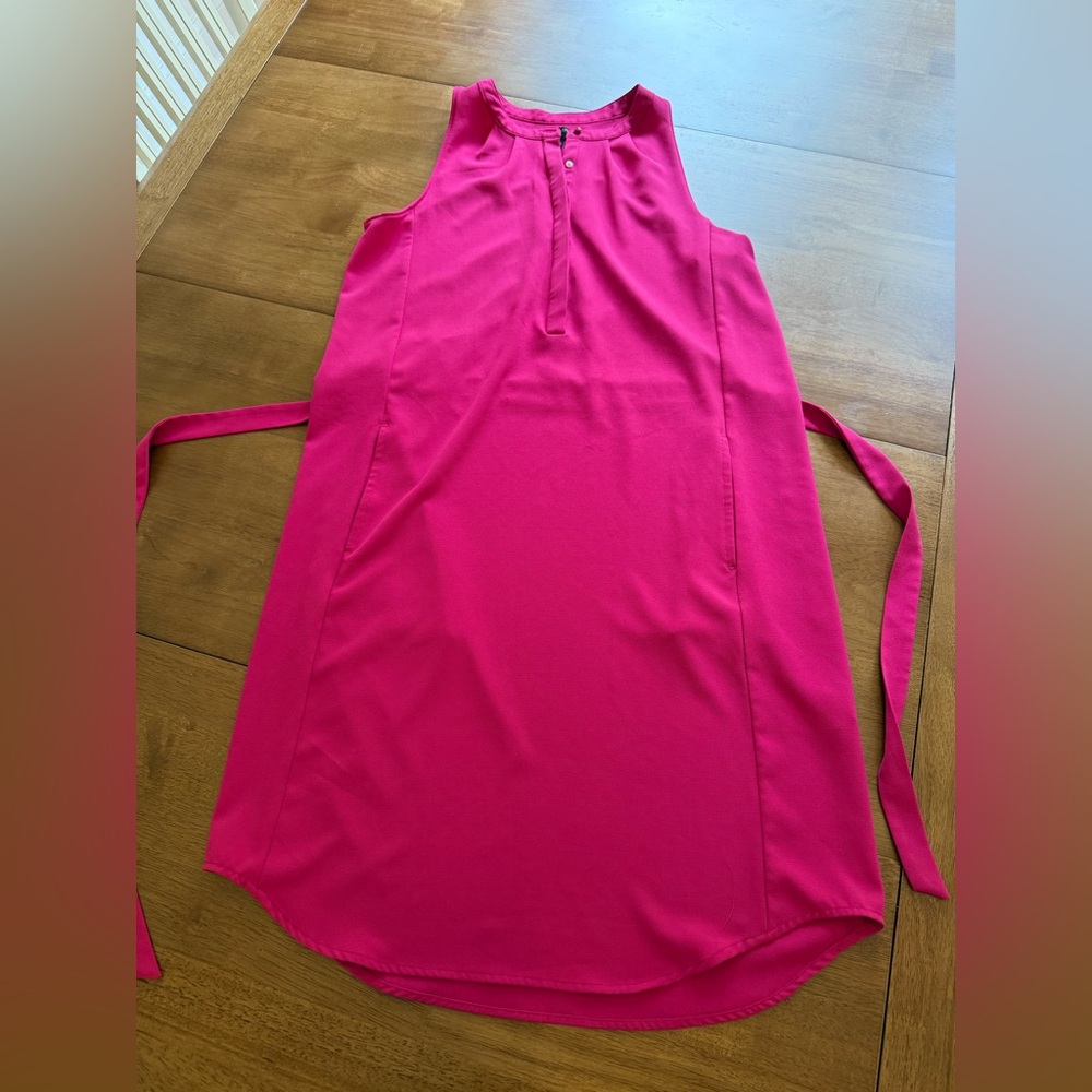 Banana Republic Elegant Pink Sleeveless Dress with pockets size 4 EUC - Picture 2 of 9